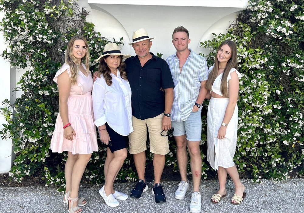 David Kazakov with his family in Sarasota.